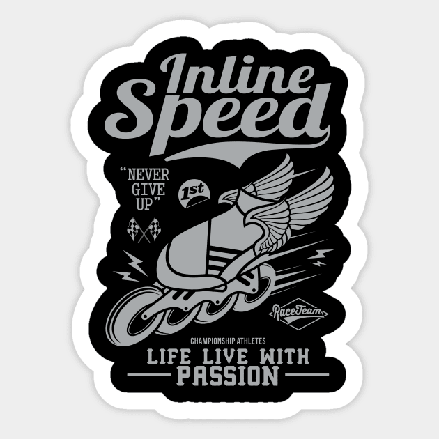 Inlinespeed-"life live with passion". Sticker by Niko59